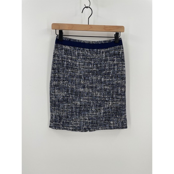Brooks Brothers Dresses & Skirts - Brooks Brothers Petite Navy Blue Tweed Wool Blend Pencil Skirt 0P Italian Fabric